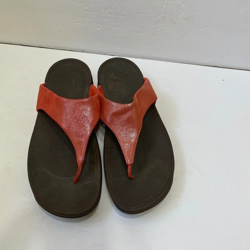 FITFLOP LULU SHIMMERLUX SANDALS IN‎ CORAL